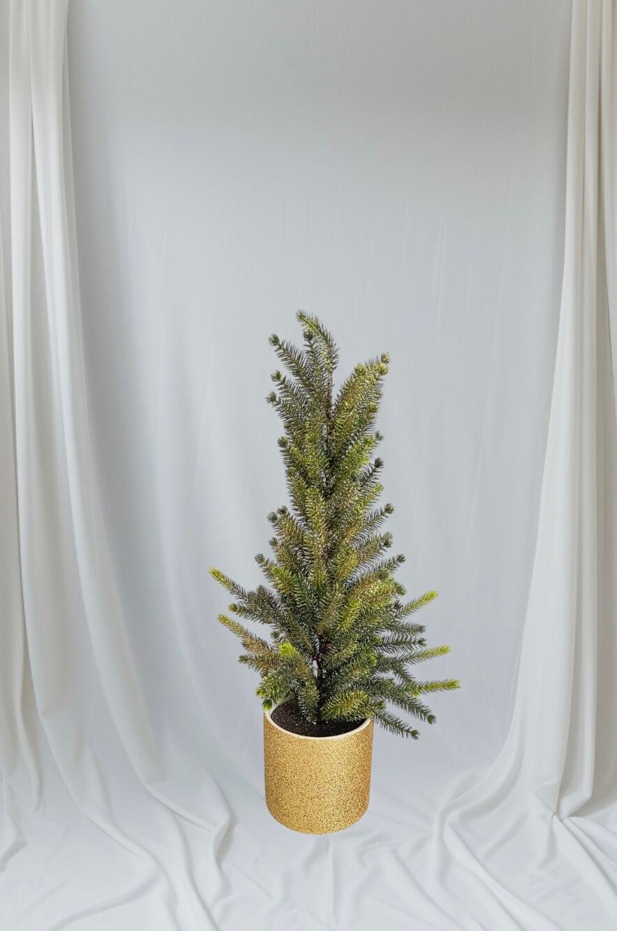 Bottlebrush Golden Mini Christmas Tree